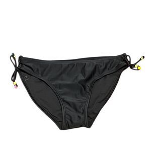 Art Class Black Bikini Bottoms with‎ Beaded Ties, Size YXL (14), NWT